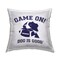 Game On Dog & Football Outdoor Printed Pillow Design by Dog Is Good, 18 x 7 x 18